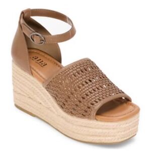 NEW ANA Lisa DK Taupe Woven Platform Wedge Sandals Size 9.5 M‎ Gilmore Girls